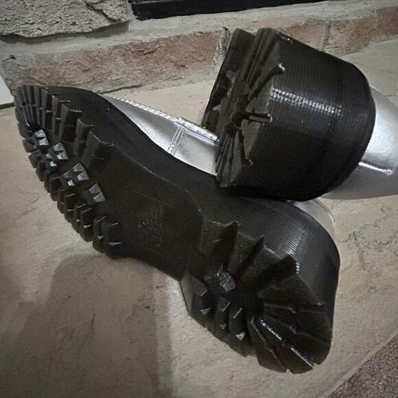 NEW Dr Martens Penton II Quad Loafers Silver Platform Ladies Size 8 Y2K Twee - Picture 9 of 11